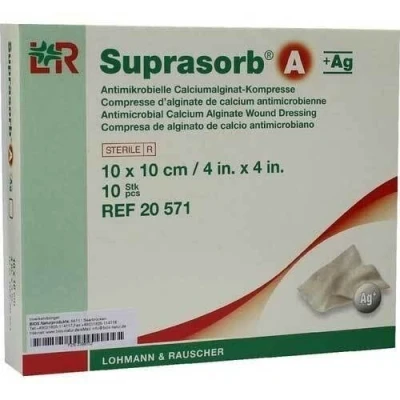 Abbildung von Suprasorb A+ag Antimik.cal.alginat Kompr.10x10 Cm 10 St