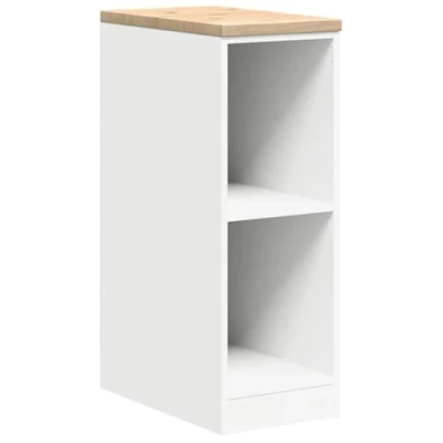Abbildung von vidaXL Garagen Aufbewahrungsschrank Weiß 30x51x85 cm Massivholz Kiefer, Schrank, Werkzeugschrank, Lagerschrank, Garagenschrank,
