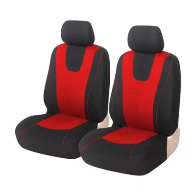 Abbildung von Auto Sitzbezüge Autositzbezüge Für Peugeot 508 207 307 407 3008 206 2008 208 Sw 308 107 301 408 5008 4008 Autositzschoner(2Seats Red)