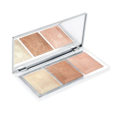 Abbildung von NEO MAKE UP Shine Is Mine Highlighter Palette mit Spiegel 3 Nuancen Seidige Textur Für Gesicht &amp; Körper Lang anhaltender Glow Vegan tierversuchsfrei