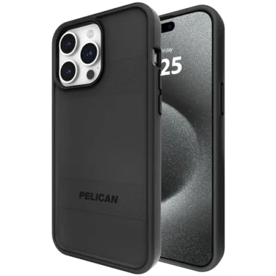 Abbildung von Pelican Protector Series iPhone 15 Pro Max Hülle 6,7 Zoll [kompatibel mit MagSafe] Magnetische Handyhülle Anti Kratz Technologie [16FT MIL Grade Fallschutz] Robuste Abdeckung für