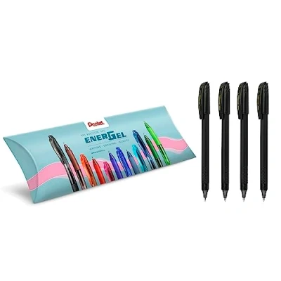 Abbildung von Pentel BL417R Gelroller Energel Eco 96% recyceltes Material 0,7 mm schwarz 4 Stück