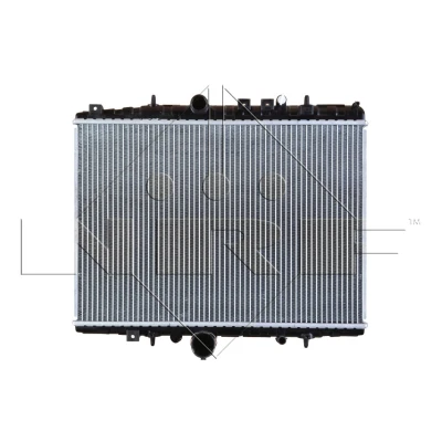 Abbildung von NRF EASY FIT 58347 Kühler, Motorkühlung Aluminium 554 380 29 mit Dichtring Kühlrippen gelötet PEUGEOT: 607 Limousine, CITROËN: C5 I Schrägheck