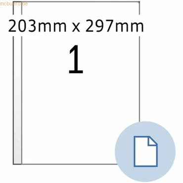 Abbildung von HERMA Etiketten A4 Papier weiß 203x297mm 500 Blatt/500