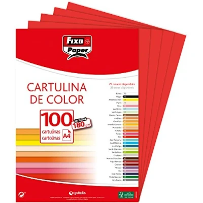 Abbildung von Fixo 11110451 Pack 100 Karton, A4, rot