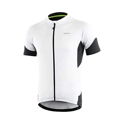 Abbildung von BERGRISAR Herren Fahrradtrikot Kurzarm Sommer Atmungsaktive Leicht Fahrradbekleidung BG650 Weiß, Mittel