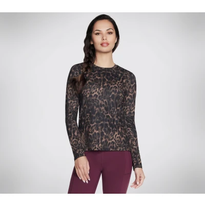 Abbildung von Skechers Sport Langarmshirt, Damen, Größe: 42, Leopard