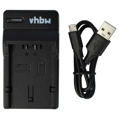 Abbildung von vhbw USB Ladegerät kompatibel mit Panasonic Lumix DMC FZ30, FZ35, FZ38 Kamera Camcorder/Akku Ladeschale, Ladeanzeige, 8,4 V