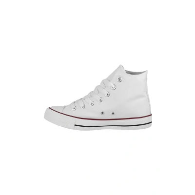 Abbildung von Elara Unisex Kult Sneaker Bequeme Sportschuhe für Damen und Herren High Top Textil SchuheChunkyrayan Farbe: White 2 Gr: 39 EU