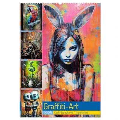 Abbildung von Graffiti Art (Wandkalender 2025 DIN A2 hoch), CALVENDO Monatskalender