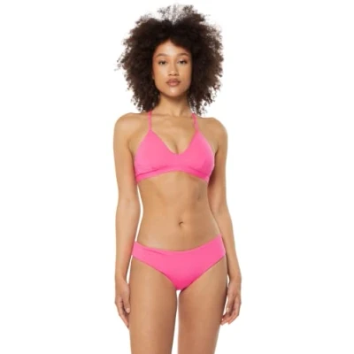 Abbildung von Hurley Damen Solid Revo Cheeky Hipster Bikini Bottoms, Rosa Guava, M