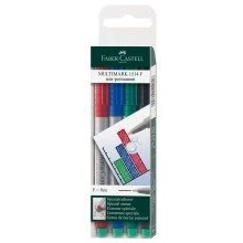 Abbildung von FABER CASTELL Multimark 1514 F non permanent Folienstifte Set 0.6 mm Mehrfarbig