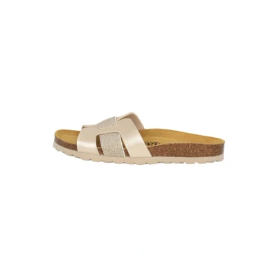 Abbildung von Palado Crisui Pantolette flach, Damen, Größe: 39, Gold mettalic Schuhe