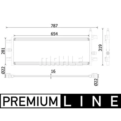 Abbildung von MAHLE ORIGINAL CIR 35 000P Niedertemperaturkühler, Ladeluftkühler