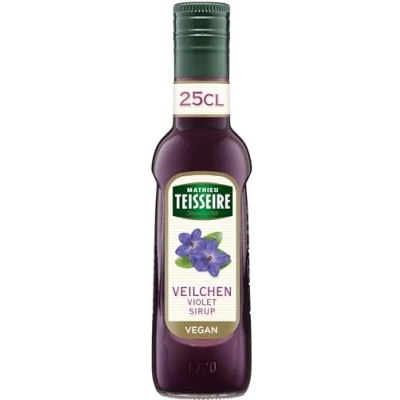 Abbildung von Mathieu Teisseire Veilchen Sirup, für Getränke, Erfrischungsgetränke, Cocktails, Kaffee und Desserts, Flasche 25 cl