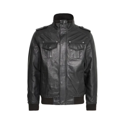 Abbildung von Solid Sdcamash Lederjacke, Herren, Größe: Large, Black
