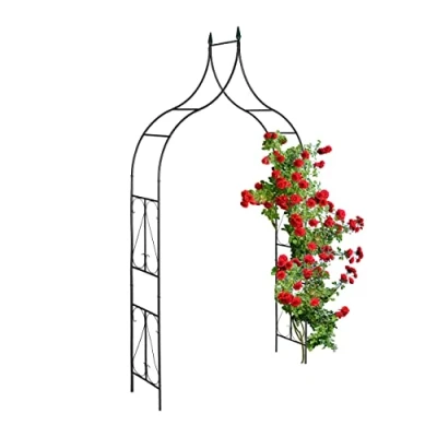 Abbildung von relaxdays Rosenbogen Spitzer in Schwarz