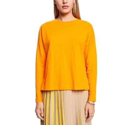Abbildung von Esprit Langarmshirt, Damen, Größe: Large, Golden orange