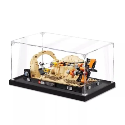 Abbildung von FYHCY Transparente Vitrine aus Acryl, kompatibel mit Le*Go 75380 Mos ESP Podracer, transparente, staubdichte (Modell Nicht im Lieferumfang enthalten) A,3MM