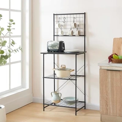 Abbildung von en.casa Küchenregal, »Nibe« Standregal Metallgestell 150 x 60 42 cm Marmor Optik