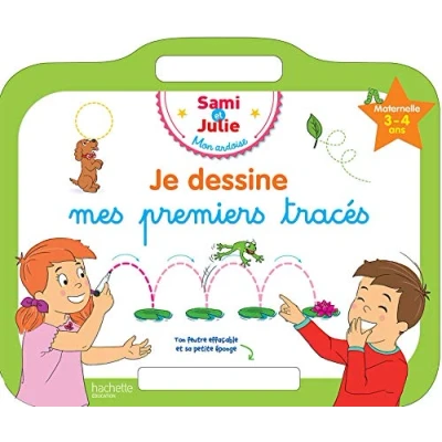 Abbildung von Sami et Julie Ardoise Je dessine mes premiers tracés 3 4 ans: Avec un feutre effaçable