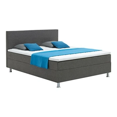 Abbildung von Atlantic Home Collection EDISON160 01 Boxspringbett Stoff, Liegefläche 160 x 200 cm, grau