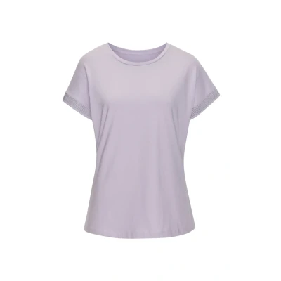 Abbildung von Lascana Kurzarm Tshirt print, Damen, Größe: 32/34, Flieder