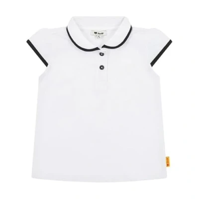 Abbildung von Steiff Kurzarm Breeze Poloshirt für Kinder, Größe: 122, Bright white