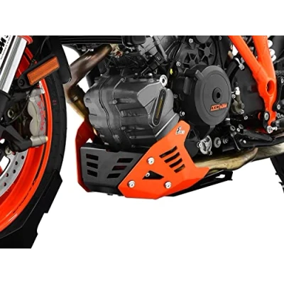 Abbildung von IBEX 10004573 Motorschutz Unterfahrschutz Bugspoiler schwarz/orange