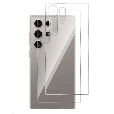 Abbildung von GIOPUEY Rückseite Folie Kompatibel mit Samsung Galaxy S24 Ultra, Hochwertige Materialien Dünn Weiches TPU Ultra Schutzfolie Clear [2 Stück]