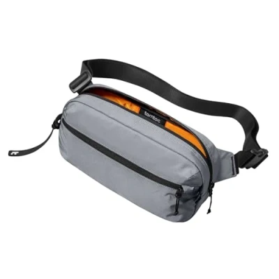 Abbildung von tomtoc 3,5 Liter Sling Bag mit RFID Schutz, Anti Diebstahl Umhängetasche Schultertasche Crossbody für Herren Damen, Wasserabweisend Leicht Brusttasche Alltag Reise, Grau