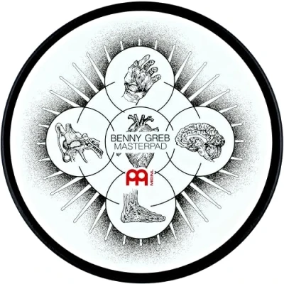 Abbildung von Meinl Cymbals Benny Greb Drum Practice Pad 6 Zoll (15,24cm) Schlagzeug Trommel Übungspad Medium Rebound, natürliches Spielgefühl Zubehör, Weiß (MPP BG)