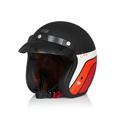 Abbildung von ORIGINE Motorradhelm Jethelm Vintage Rollerhelm Retro ECE Zertifizierung (Classic Black,XL)