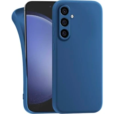Abbildung von MyGadget Hülle kompatibel mit Samsung Galaxy S24 Plus robuste Handyhülle TPU Case Slim Silikonhülle Back Cover Kratzfest Schutzhülle Matt Dunkelblau
