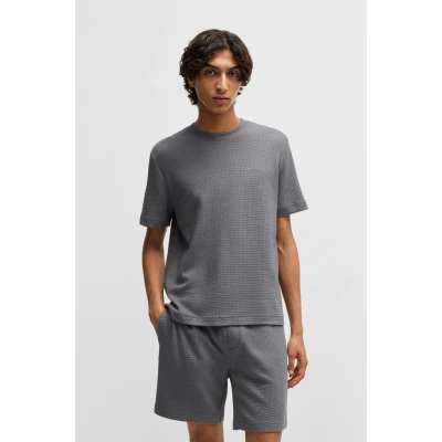 Abbildung von HUGO Austin Nachtwäsche Shirt, Herren, Größe: Small, Open grey twentysix