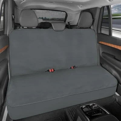 Abbildung von BDK AquaShield Autositzbezug für Rückbank, wasserdichter Neopren Rücksitzbezug LKW, Van, SUV, idealer Autositzschutz Kinder und Hunde, Auto Autozubehör (Grau)