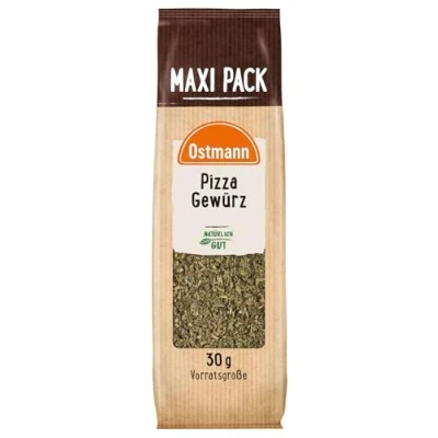 Abbildung von Ostmann Gewürze Pizza Gewürz Mediterrane Kräutermischung für und Pastasaucen Wiederverschließbarer Beutel 30 g im