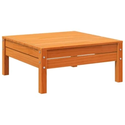 Abbildung von vidaXL Gartenhocker, Hocker mit Latten Design, Fußhocker für Garten Terrasse, Ottomane Sitzhocker Couchtisch, Wachsbraun Massivholz Kiefer
