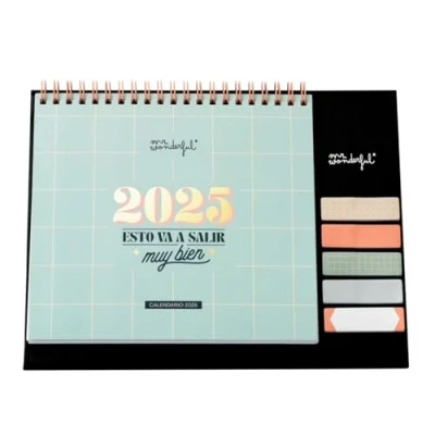Abbildung von Mr. Wonderful Tischkalender 2025 Das wird sehr gut Enthält 6 Stickerbögen und 1 Block mit Haftnotizen