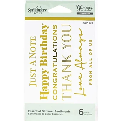 Abbildung von Spellbinders GLIMMER HOT FOIL Teller, Essential Sentiments, groß