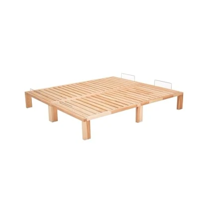 Abbildung von Gigapur Kiefer massiv Holzbett G56, naturbelassen, inkl. Lattenrost und Matratzenbügeln, Liegefläche 140x200 cm Best. aus 2 x 70