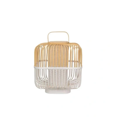 Abbildung von Forestier Bamboo Square M Tischleuchte in Weiß