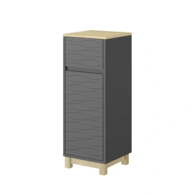 Abbildung von Vicco Midischrank Livia, Anthrazit, 30 x 80 cm mit Schublade