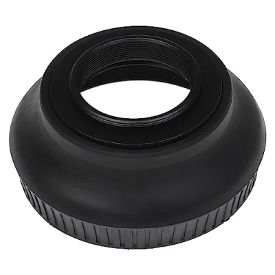Abbildung von vhbw Gegenlichtblende kompatibel mit Objektive 30,5mm Objektiv Gewinde Weitwinkel Streulichtblende, Matt Schwarz, Gummi, Rund