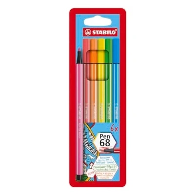 Abbildung von Stabilo Filzstifte Pen 68 Neon 6er Etui Premium