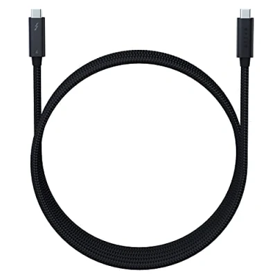 Abbildung von Razer Thunderbolt 4 Kabel Performance (40 GB/s, bis zu 8K Auflösung, 100W Aufladung, Rückwärts kompatibel mit 3) Schwarz 0,8M