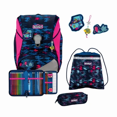 Abbildung von Scout Alpha Set DIN Magic Sea Schulrucksack