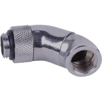 Abbildung von HF Winkeladapter Doppel 45 drehbar G1/4 AG auf IG Chrome, Verbindung