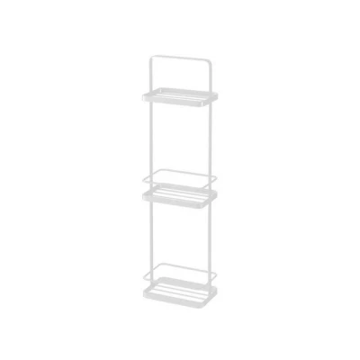 Abbildung von Yamazaki Badregal &quot;Tower&quot; stehend ohne Bohren, Badablage, platzsparend, für Badutensilien, Ablage, feistehend, tragbar, Metallgestell 67cm