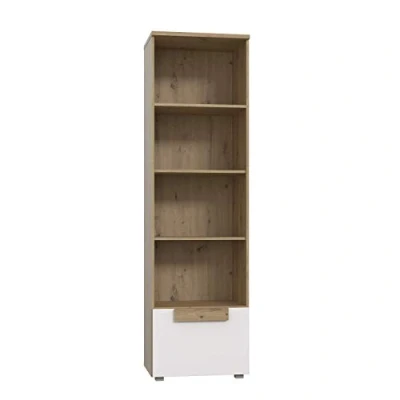 Abbildung von FORTE Arkina Regal mit 1 Tür, Holzwerkstoff, Artisan Eiche + Weiß, 55,4 x 197 41,3 cm